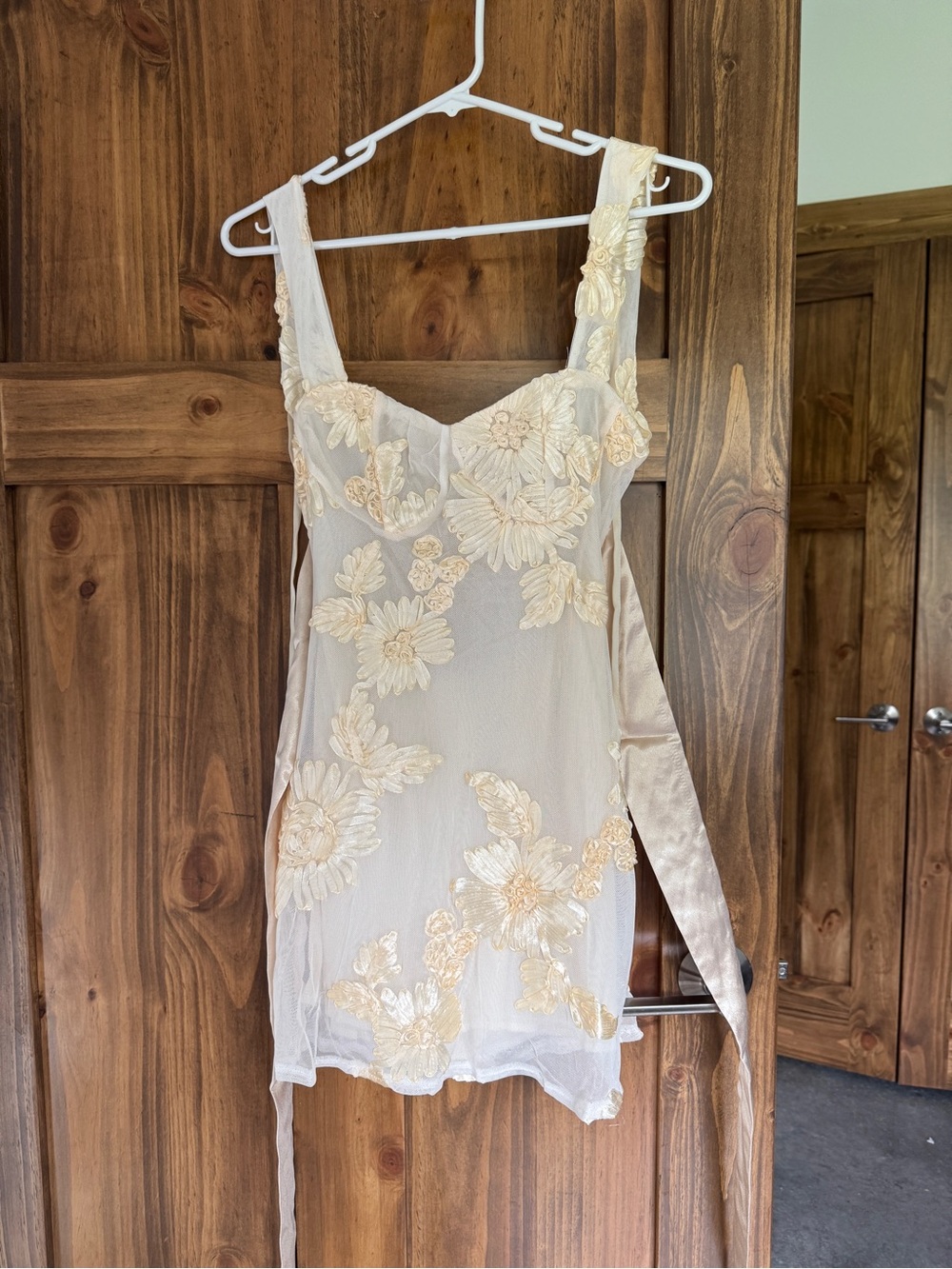 Ivory Floral Slip Dress